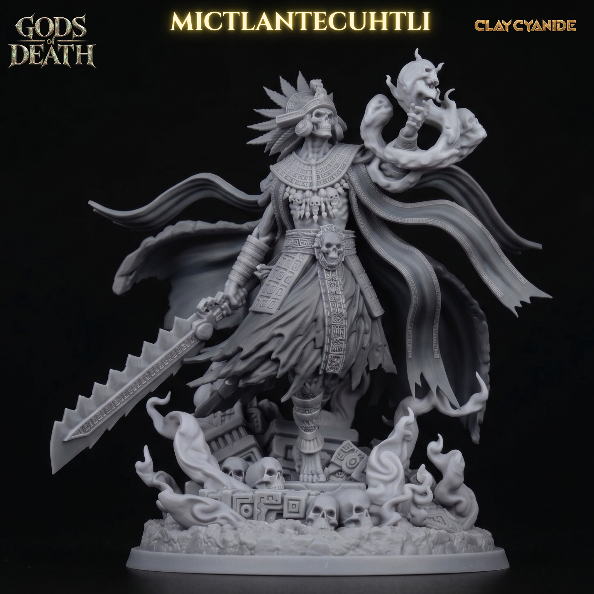 Unpainted Mictlantecuhtli sculpt