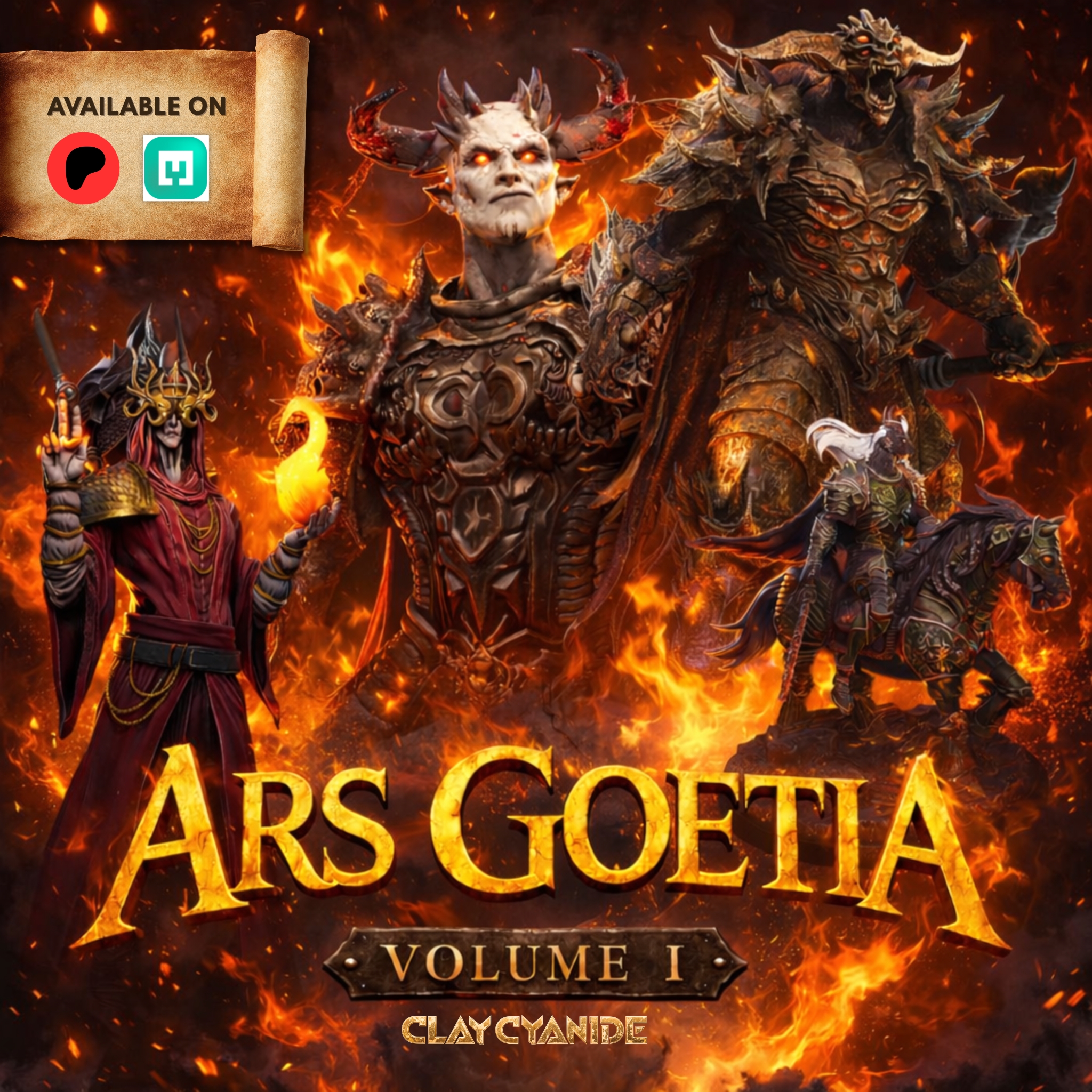 Ars Goetia miniatures collection — 3D printable demon kings from the Lesser Key of Solomon by Clay Cyanide