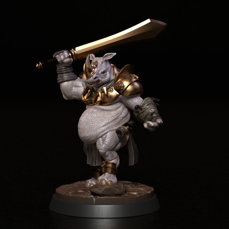 Askia — Battle Borta token & 5e stat block by Clay Cyanide