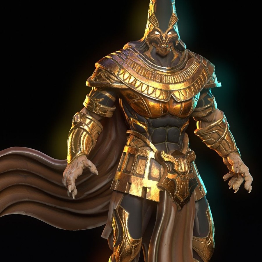 The Gilded Sentinel — The Court of Seere token & 5e stat block by Clay Cyanide