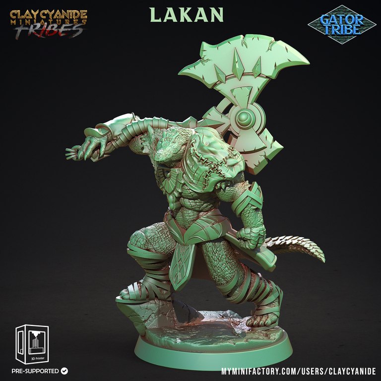 Lakan — Gator Tribe token & 5e stat block by Clay Cyanide