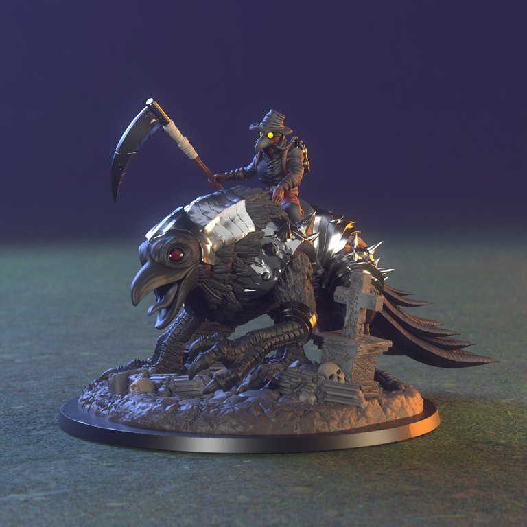 Tesla — Grim Flock token & 5e stat block by Clay Cyanide