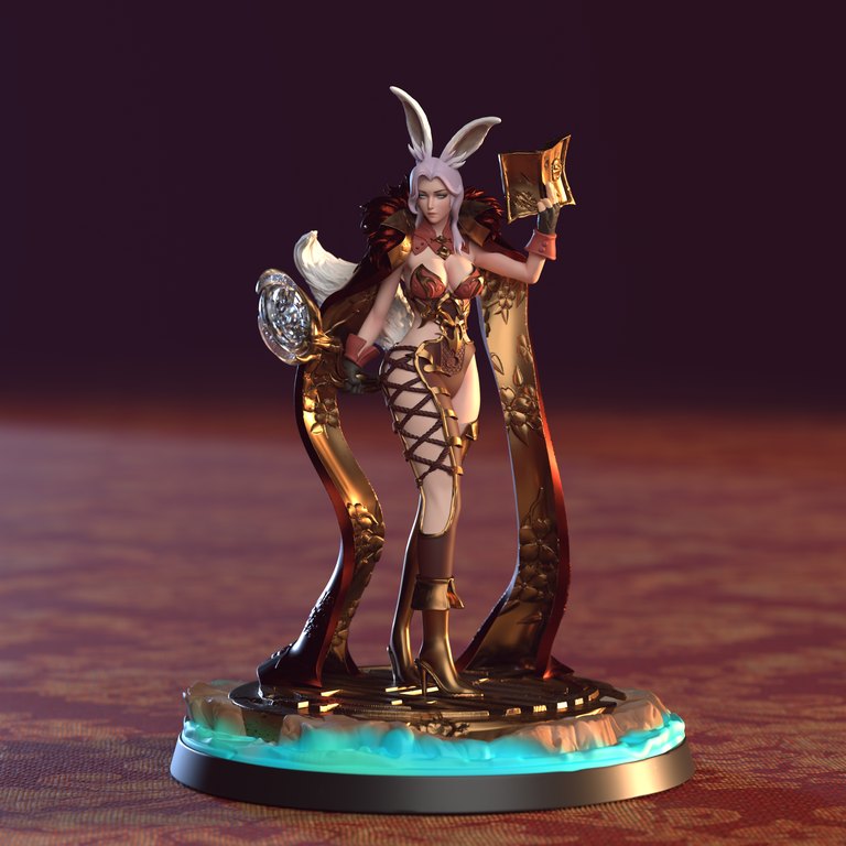 Hareon — Lunar Cottontails token & 5e stat block by Clay Cyanide