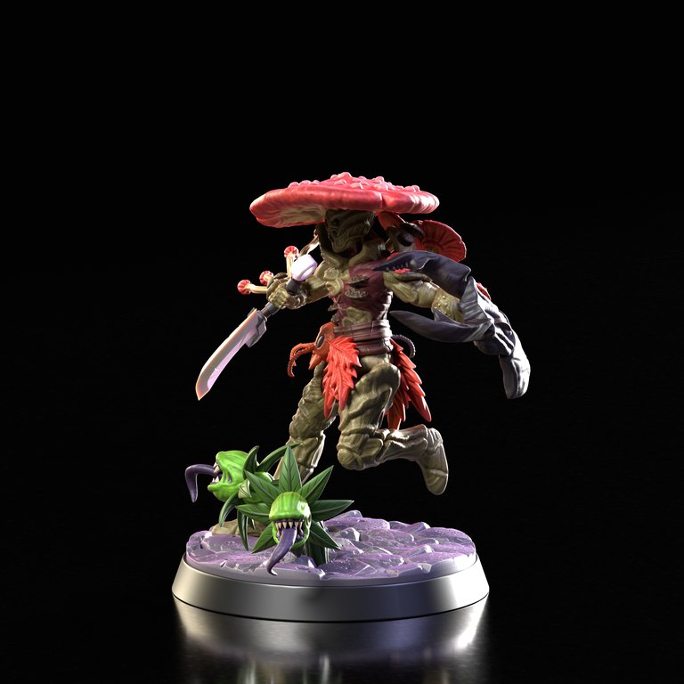 Shiitakler — Shroomkin token & 5e stat block by Clay Cyanide