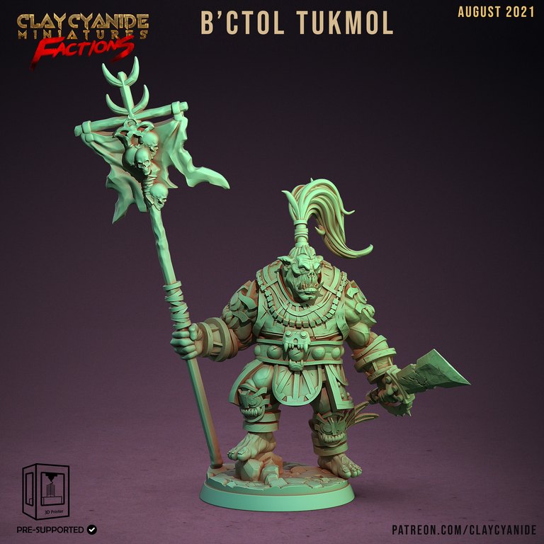 Bctol Tukmol — Ugok Warlords token & 5e stat block by Clay Cyanide