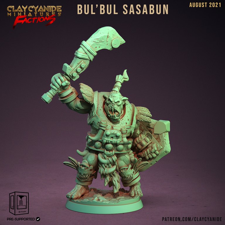Bulbul Sasabun — Ugok Warlords token & 5e stat block by Clay Cyanide