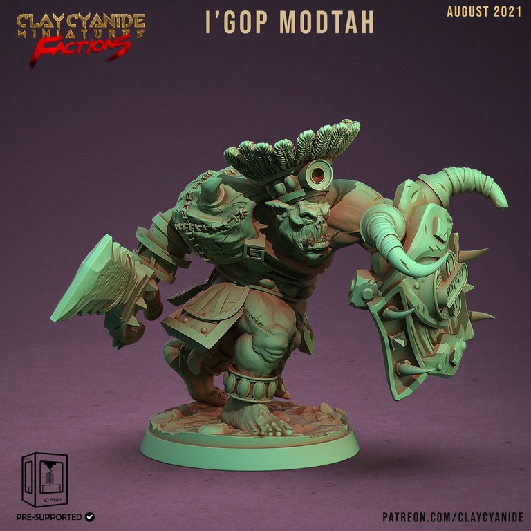Igop Modtah — Ugok Warlords token & 5e stat block by Clay Cyanide