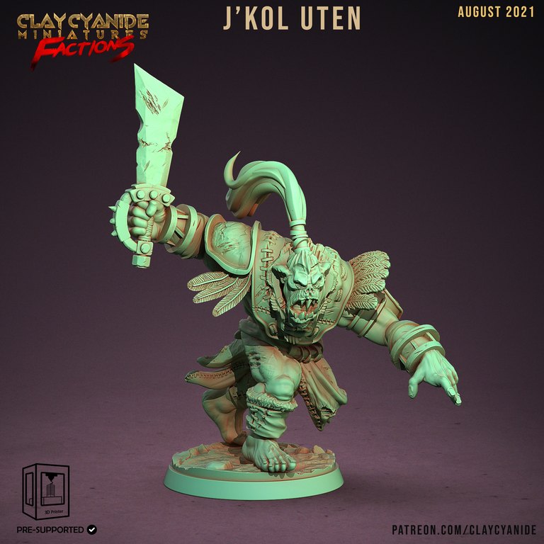 Jkol Uten — Ugok Warlords token & 5e stat block by Clay Cyanide