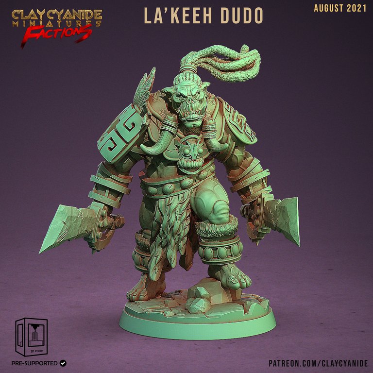 Lakeeh Dudo — Ugok Warlords token & 5e stat block by Clay Cyanide