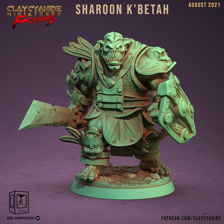 Sharoon Kbetah — Ugok Warlords token & 5e stat block by Clay Cyanide