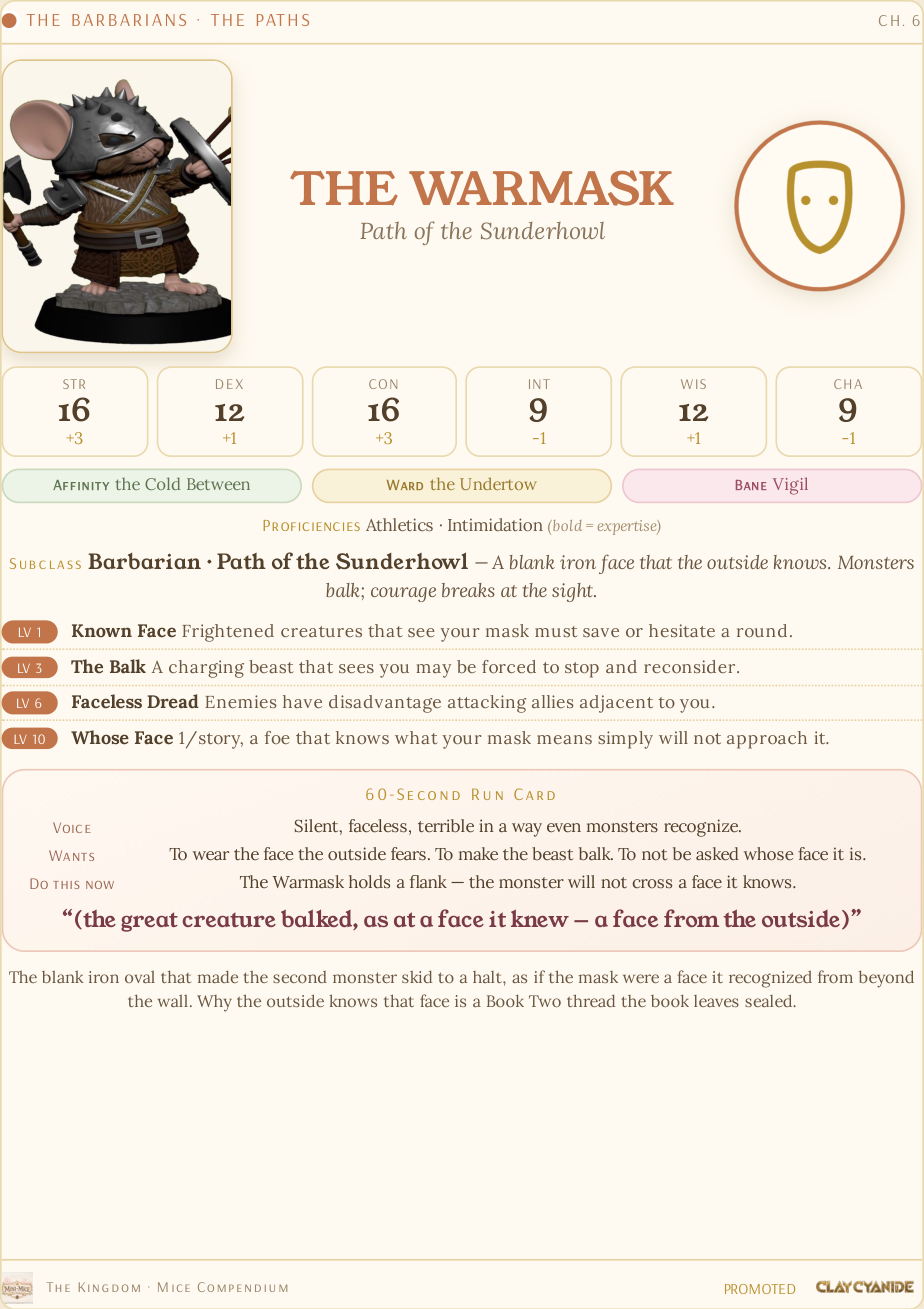 The Warmask — compendium page