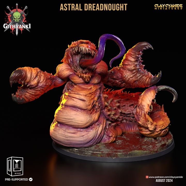 Astral Dreadnought — Dark Fantasy Monsters STL miniature by Clay Cyanide
