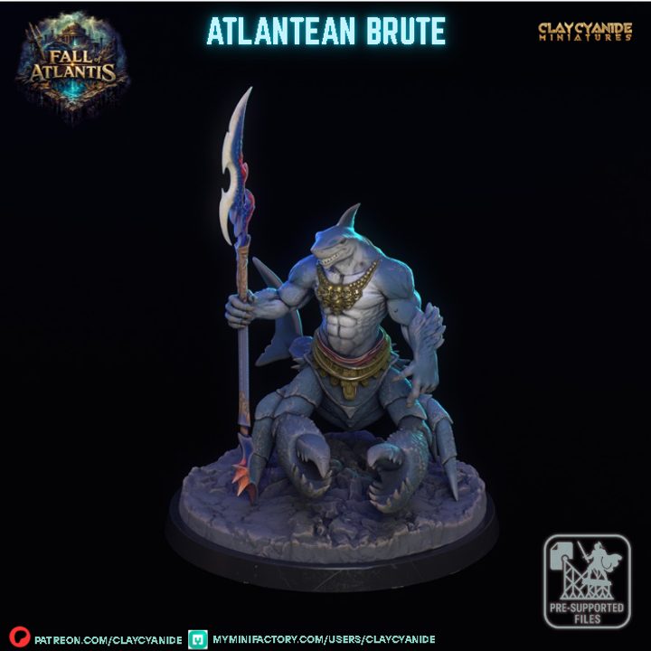 Atlantean Brute 01 — Djinn Chronicles STL miniature by Clay Cyanide