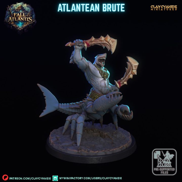 Atlantean Brute 02 — Djinn Chronicles STL miniature by Clay Cyanide