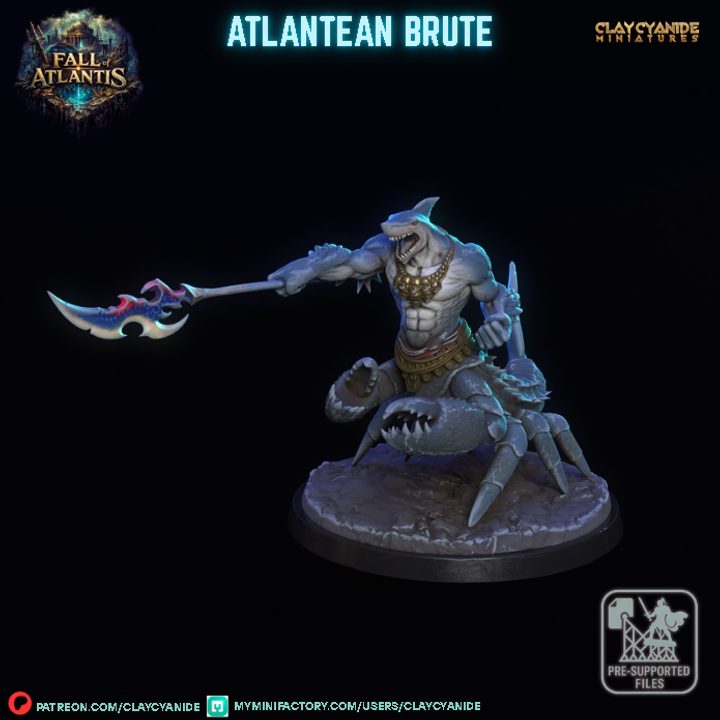 Atlantean Brute 03 — Djinn Chronicles STL miniature by Clay Cyanide