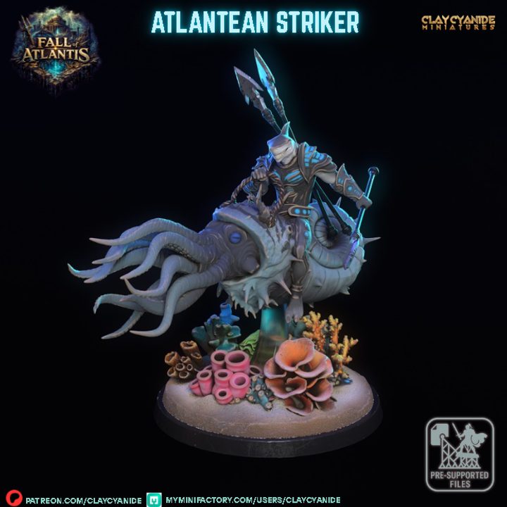 Atlantean Striker 01 — Djinn Chronicles STL miniature by Clay Cyanide