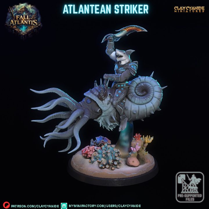 Atlantean Striker 02 — Djinn Chronicles STL miniature by Clay Cyanide