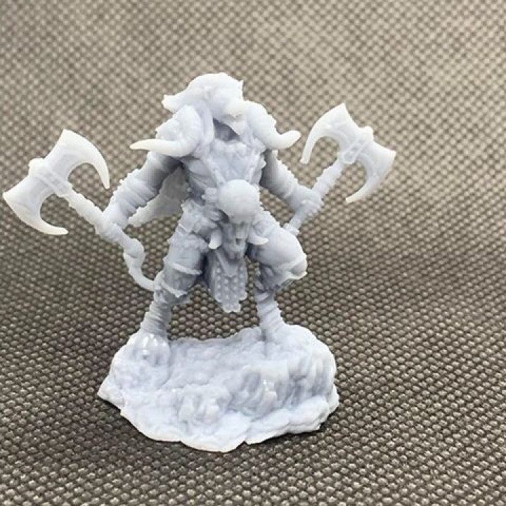 Barbarian Lion-Man — Fantasy Heroes & Champions STL miniature by Clay Cyanide