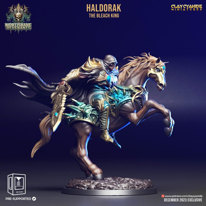 Bleach King Haldorak — Undead & Necromancy STL miniature by Clay Cyanide