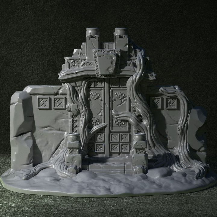 Broken Gate of Rituals — Terrain & Dungeon Props STL miniature by Clay Cyanide
