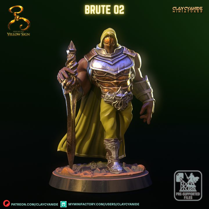 BRUTE 02 — Dark Fantasy Monsters STL miniature by Clay Cyanide