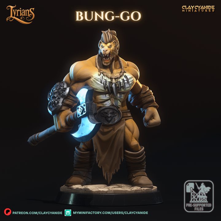 Bung-go — Fantasy Heroes & Champions STL miniature by Clay Cyanide