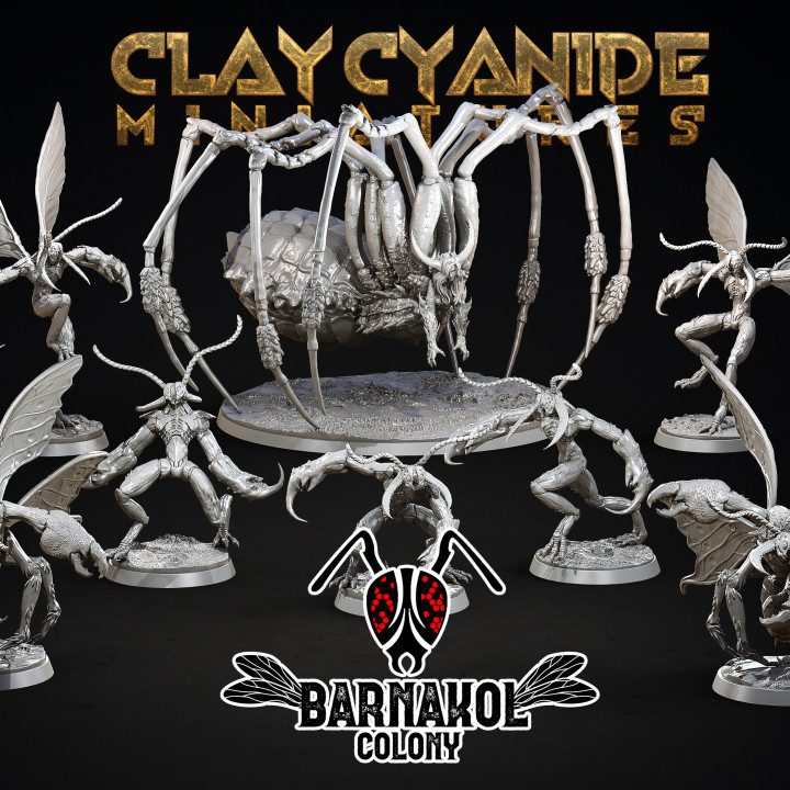 Colony of Barnakol — Dark Fantasy Monsters STL miniature by Clay Cyanide