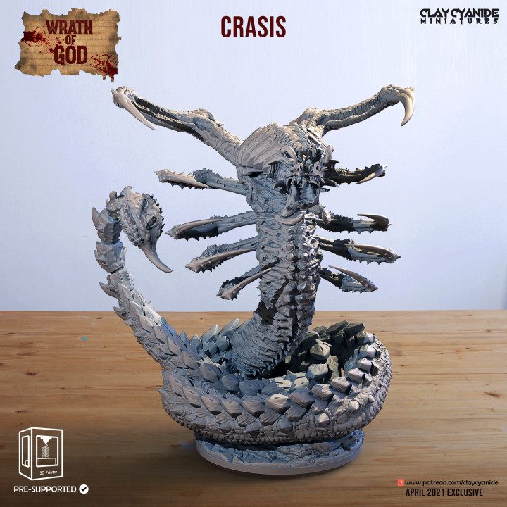 Crasis — Dark Fantasy Monsters STL miniature by Clay Cyanide