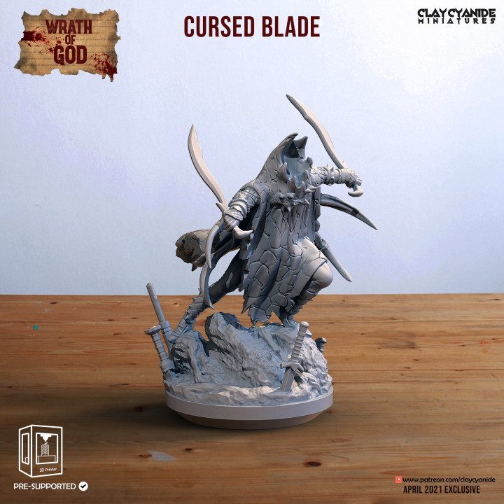 Cursed Blade — Terrain & Dungeon Props STL miniature by Clay Cyanide