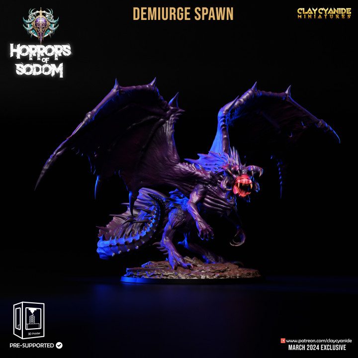 Demiurge Spawn — Dark Fantasy Monsters STL miniature by Clay Cyanide