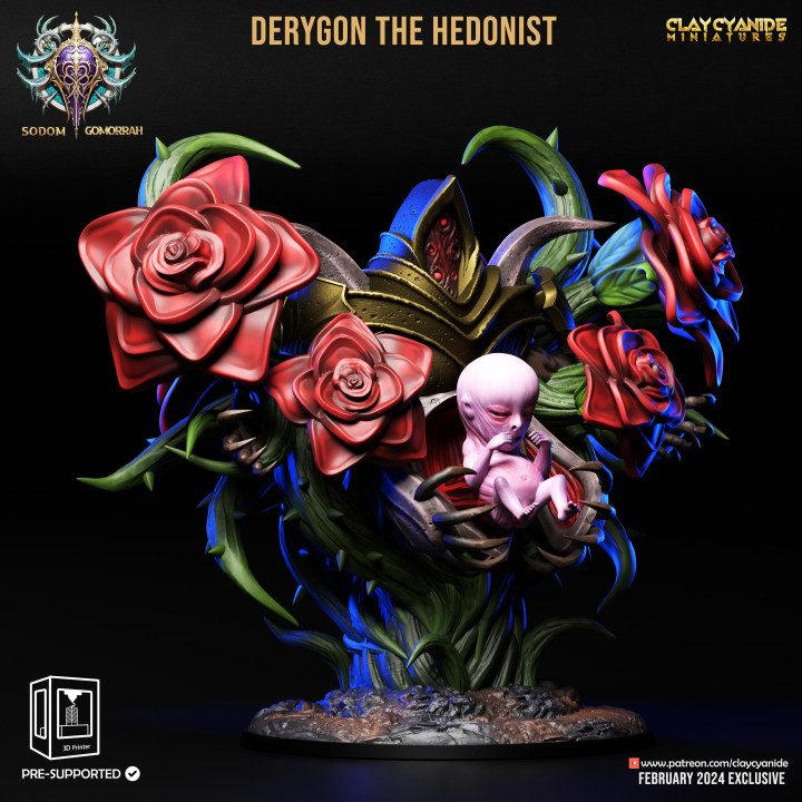 Derygon the Hedonist — Fantasy Heroes & Champions STL miniature by Clay Cyanide