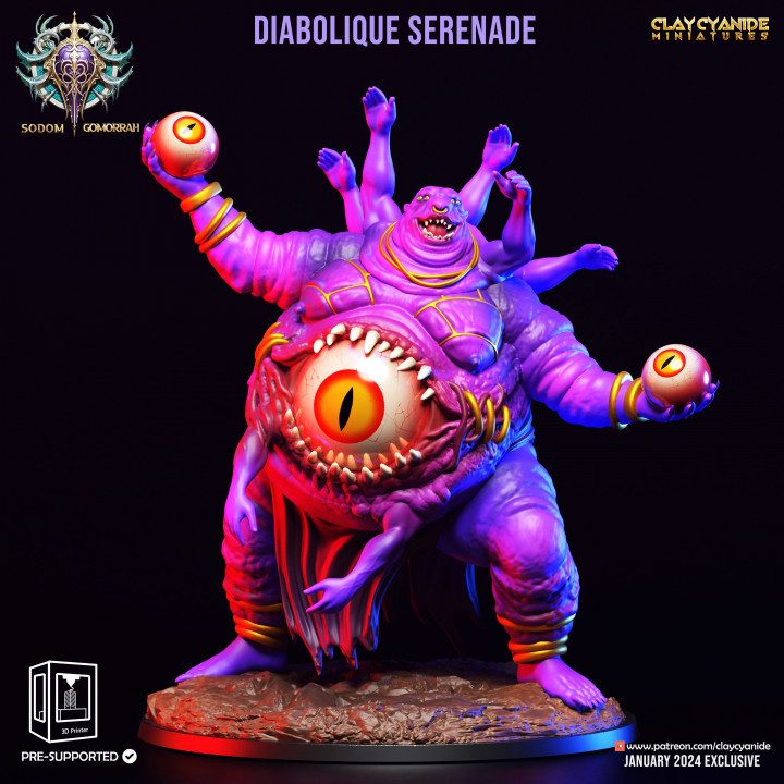 Diabolique Serenade — Ars Goetia STL miniature by Clay Cyanide