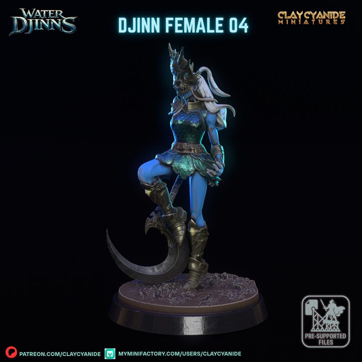 Djinn female 04 — Djinn Chronicles STL miniature by Clay Cyanide