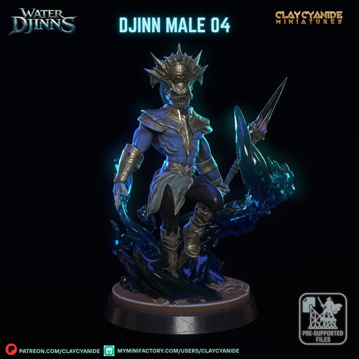 Djinn male 04 — Djinn Chronicles STL miniature by Clay Cyanide