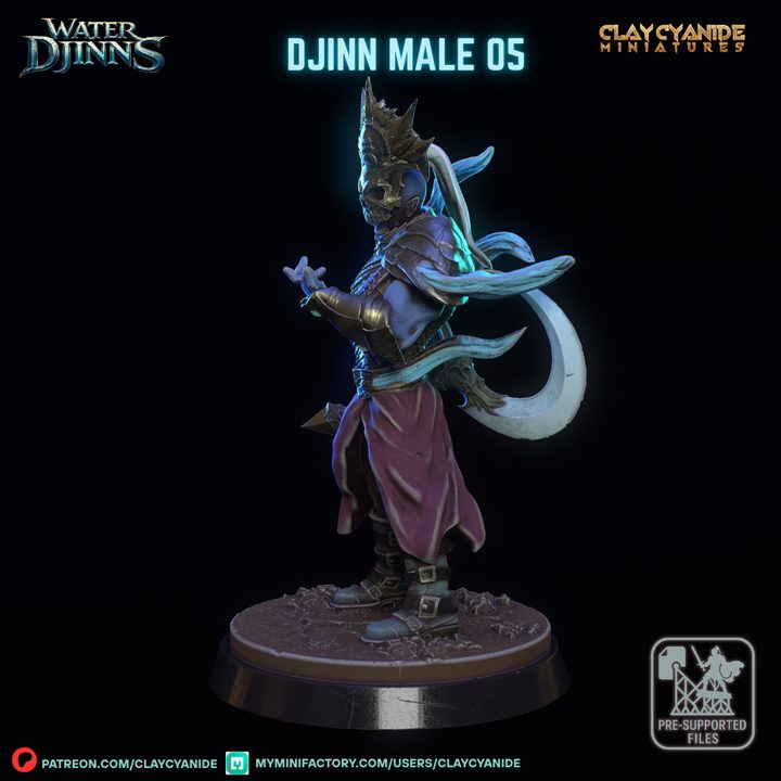 Djinn male 05 — Djinn Chronicles STL miniature by Clay Cyanide