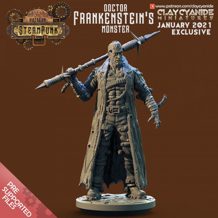 Dr. Frankenstein's Monster — Dark Fantasy Monsters STL miniature by Clay Cyanide