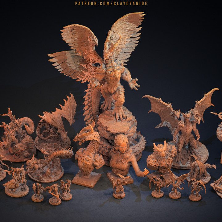 Dragons — Dragon Miniatures STL miniature by Clay Cyanide