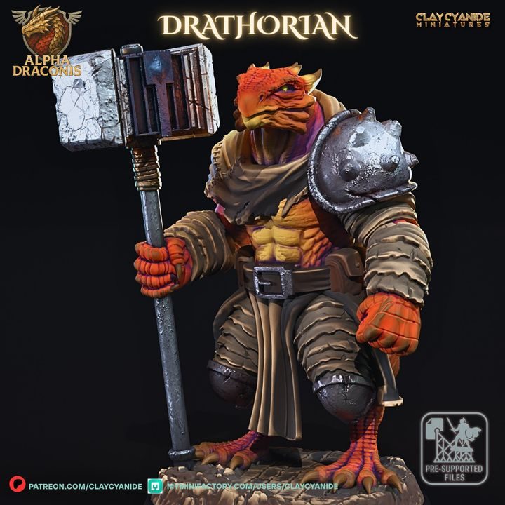 Drathorian — Dragon Miniatures STL miniature by Clay Cyanide