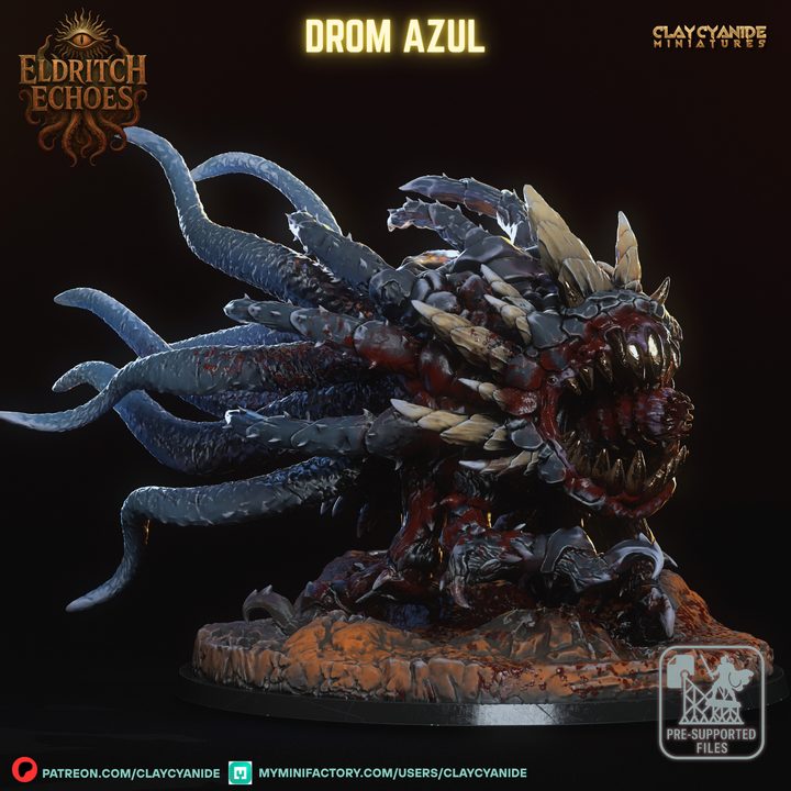 Drom Azul — Dark Fantasy Monsters STL miniature by Clay Cyanide