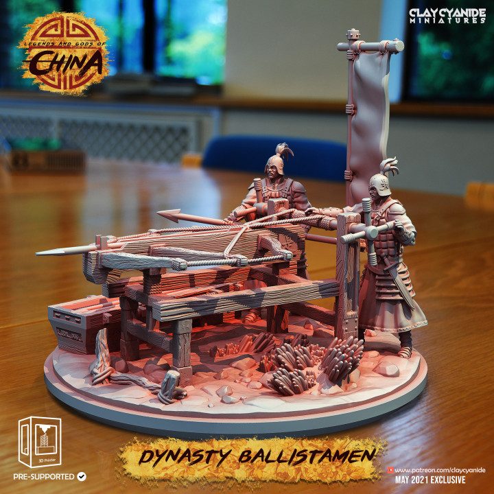 Dynasty Ballistamen — Faction Infantry & Warbands STL miniature by Clay Cyanide