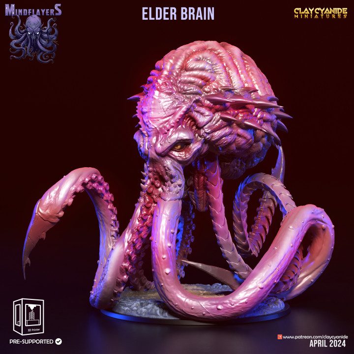 Elder Brain — Dark Fantasy Monsters STL miniature by Clay Cyanide