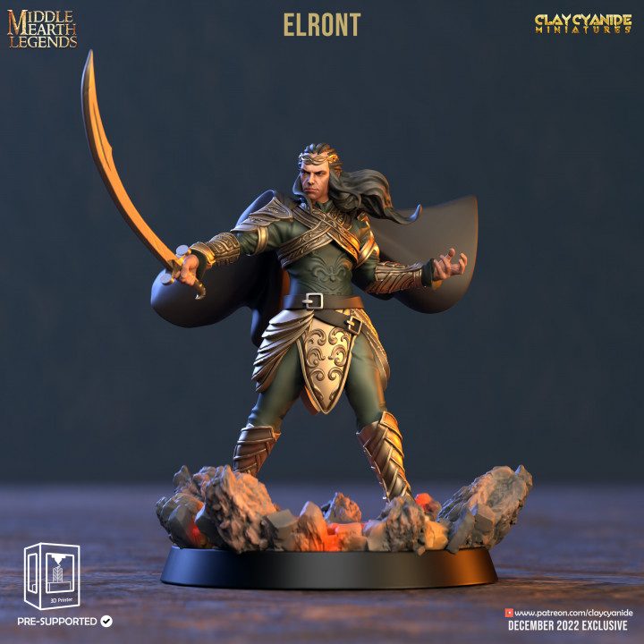 Elront — Fantasy Heroes & Champions STL miniature by Clay Cyanide