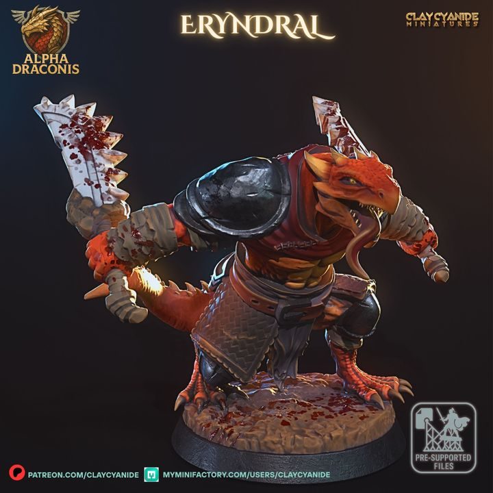 Eryndral — Dragon Miniatures STL miniature by Clay Cyanide