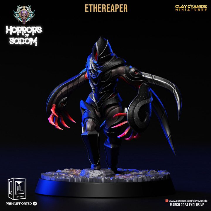 Ethereaper — Dark Fantasy Monsters STL miniature by Clay Cyanide