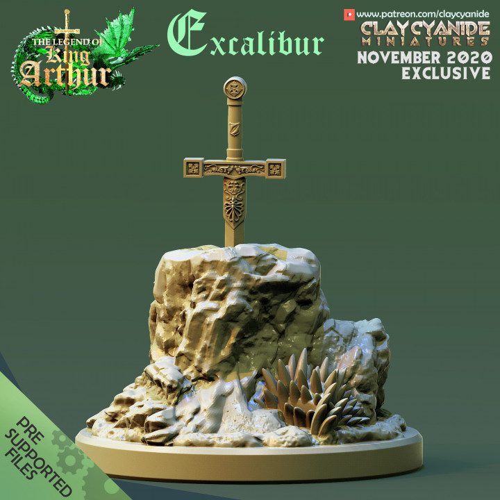 Excalibur — Terrain & Dungeon Props STL miniature by Clay Cyanide