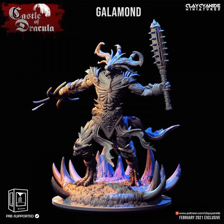 Galamond — Fantasy Heroes & Champions STL miniature by Clay Cyanide