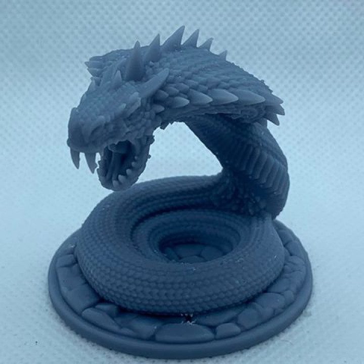 Giant Cobra — Dark Fantasy Monsters STL miniature by Clay Cyanide