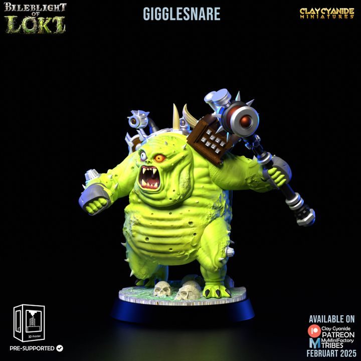 Gigglesnare — Dark Fantasy Monsters STL miniature by Clay Cyanide