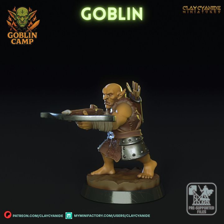 Goblin 3 — Dark Fantasy Monsters STL miniature by Clay Cyanide