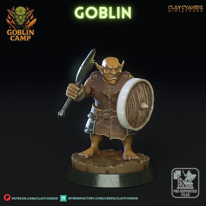Goblin 7 — Dark Fantasy Monsters STL miniature by Clay Cyanide